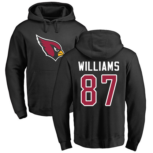 Arizona Cardinals Men Black Maxx Williams Name And Number Logo NFL Football 87 Pullover Hoodie Sweatshirts